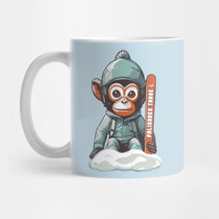 Cute Monkey Palisades Tahoe Ski Mug